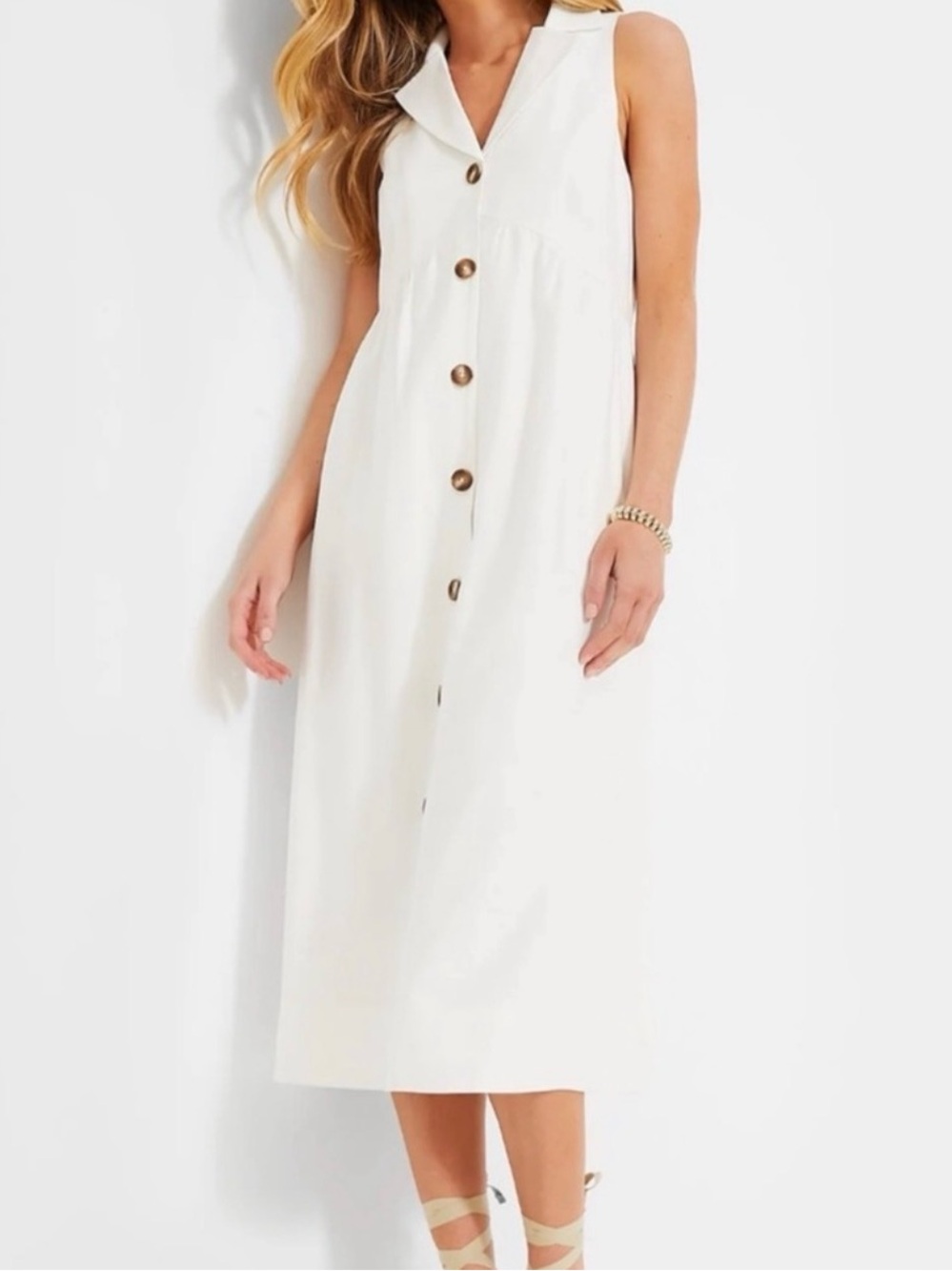 Pomander Places Jules White Collar Dress